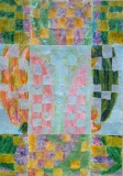 Tissage recomposé  papiers pelure 60 x 42 cm  2024