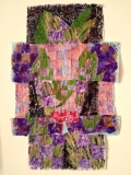 Tissage recomposé papiers de soie  2025 79 x 63 cm
